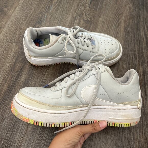 Nike Shoes - Nike Air Force 1 Jester XX Floral Print Womens Sz 7.5 Platinum White AV2461-001